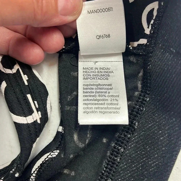 Women’s Calvin Klein Logo Print Bralette Small Black/White NWT - Picture 6 of 8